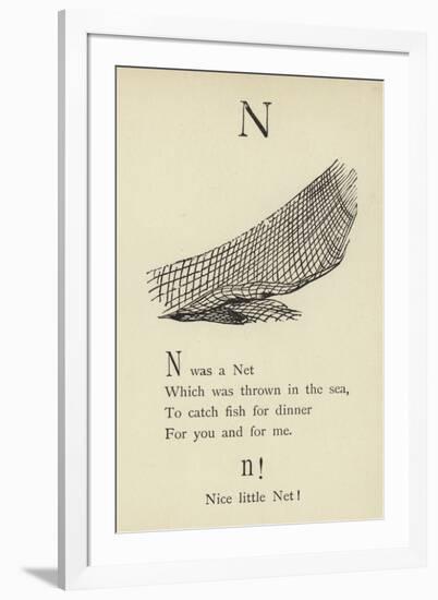 The Letter N-Edward Lear-Framed Giclee Print