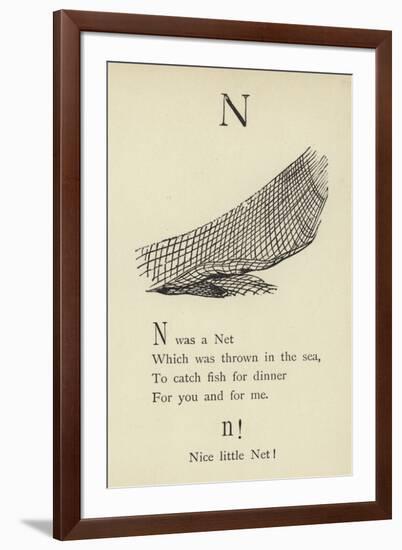 The Letter N-Edward Lear-Framed Giclee Print