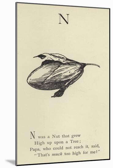 The Letter N-Edward Lear-Mounted Giclee Print