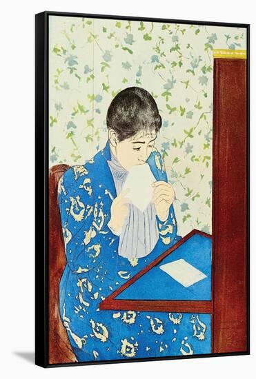 The Letter No.1-Mary Cassatt-Framed Stretched Canvas