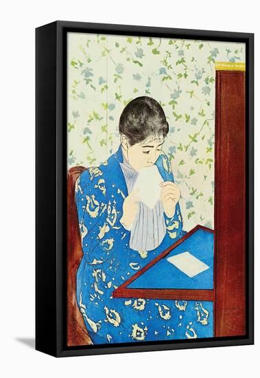 The Letter No.1-Mary Cassatt-Framed Stretched Canvas