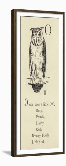 The Letter O-Edward Lear-Framed Giclee Print