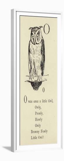 The Letter O-Edward Lear-Framed Giclee Print