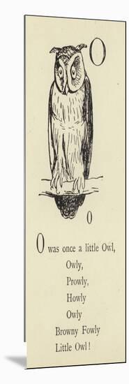 The Letter O-Edward Lear-Mounted Giclee Print