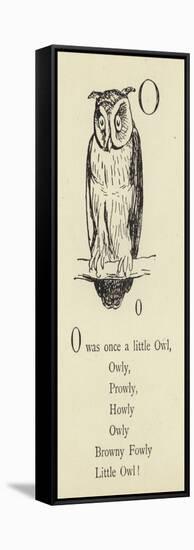 The Letter O-Edward Lear-Framed Stretched Canvas