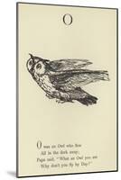 The Letter O-Edward Lear-Mounted Giclee Print