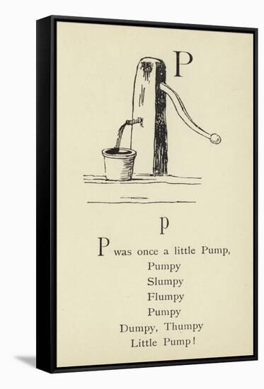 The Letter P-Edward Lear-Framed Stretched Canvas