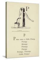 The Letter P-Edward Lear-Stretched Canvas