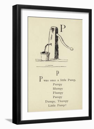 The Letter P-Edward Lear-Framed Premium Giclee Print