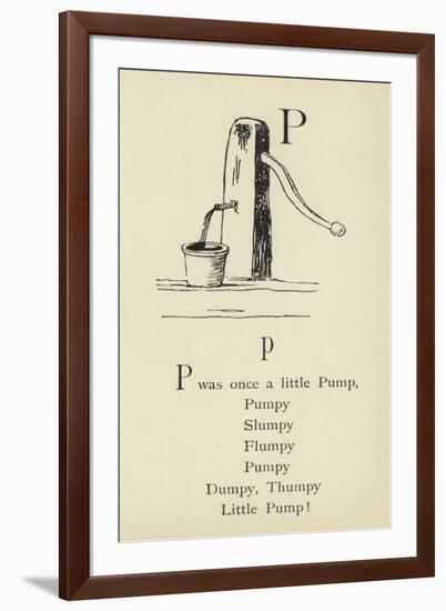 The Letter P-Edward Lear-Framed Giclee Print