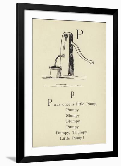 The Letter P-Edward Lear-Framed Giclee Print