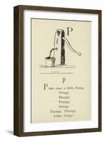 The Letter P-Edward Lear-Framed Giclee Print