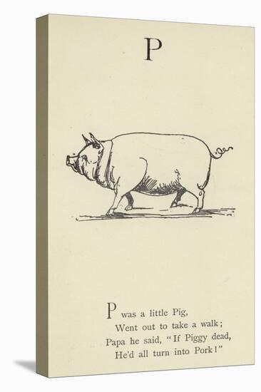 The Letter P-Edward Lear-Stretched Canvas