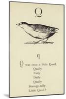 The Letter Q-Edward Lear-Mounted Giclee Print
