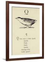 The Letter Q-Edward Lear-Framed Giclee Print