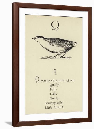 The Letter Q-Edward Lear-Framed Giclee Print