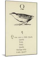 The Letter Q-Edward Lear-Mounted Giclee Print