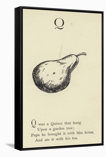 The Letter Q-Edward Lear-Framed Stretched Canvas