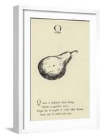 The Letter Q-Edward Lear-Framed Giclee Print