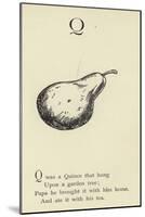 The Letter Q-Edward Lear-Mounted Giclee Print