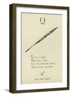 The Letter Q-Edward Lear-Framed Giclee Print