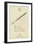 The Letter Q-Edward Lear-Framed Giclee Print