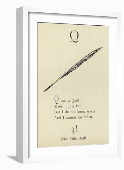 The Letter Q-Edward Lear-Framed Giclee Print