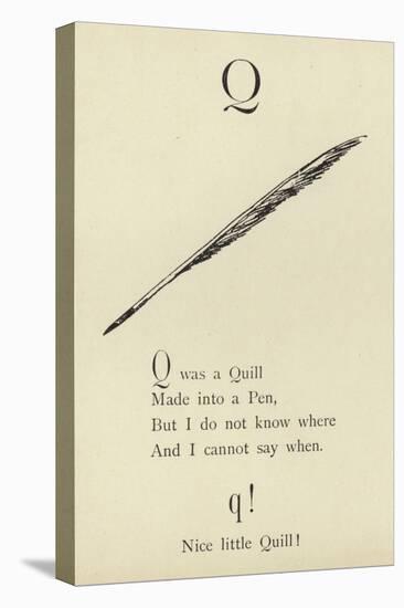 The Letter Q-Edward Lear-Stretched Canvas