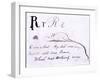 The Letter R of the Alphabet, c.1880 Pen and Indian Ink-Edward Lear-Framed Giclee Print