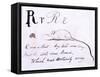 The Letter R of the Alphabet, c.1880 Pen and Indian Ink-Edward Lear-Framed Stretched Canvas