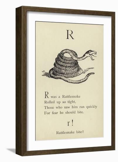 The Letter R-Edward Lear-Framed Giclee Print