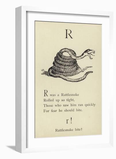 The Letter R-Edward Lear-Framed Giclee Print