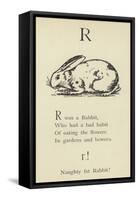 The Letter R-Edward Lear-Framed Stretched Canvas