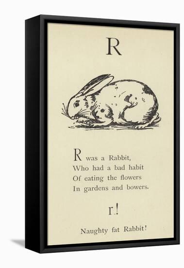 The Letter R-Edward Lear-Framed Stretched Canvas