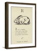 The Letter R-Edward Lear-Framed Giclee Print