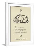 The Letter R-Edward Lear-Framed Giclee Print