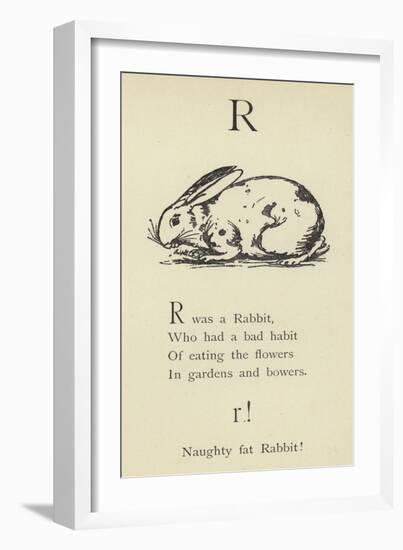 The Letter R-Edward Lear-Framed Giclee Print