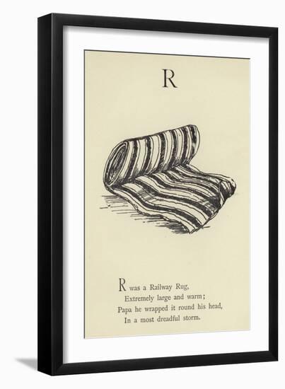 The Letter R-Edward Lear-Framed Giclee Print