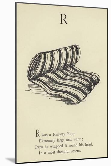 The Letter R-Edward Lear-Mounted Giclee Print