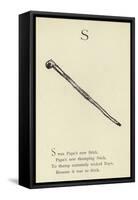 The Letter S-Edward Lear-Framed Stretched Canvas