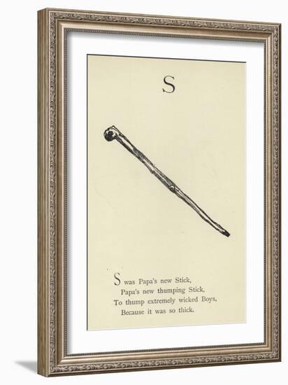 The Letter S-Edward Lear-Framed Giclee Print
