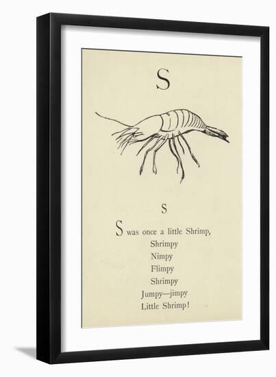 The Letter S-Edward Lear-Framed Giclee Print