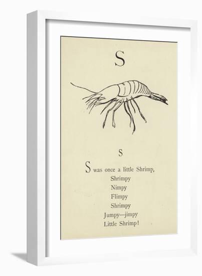 The Letter S-Edward Lear-Framed Giclee Print