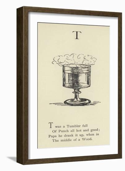 The Letter T-Edward Lear-Framed Giclee Print