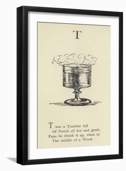 The Letter T-Edward Lear-Framed Giclee Print