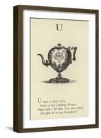 The Letter U-Edward Lear-Framed Giclee Print