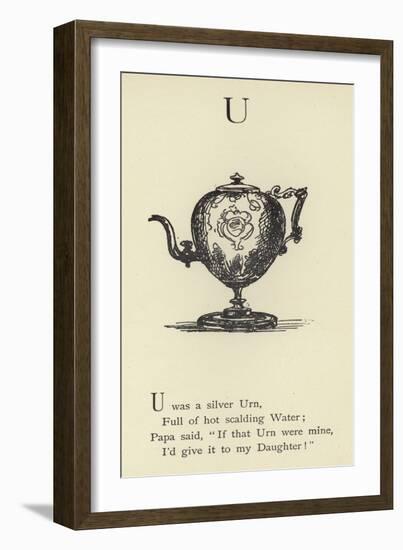 The Letter U-Edward Lear-Framed Giclee Print