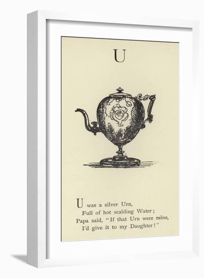 The Letter U-Edward Lear-Framed Giclee Print