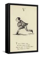 The Letter V-Edward Lear-Framed Stretched Canvas