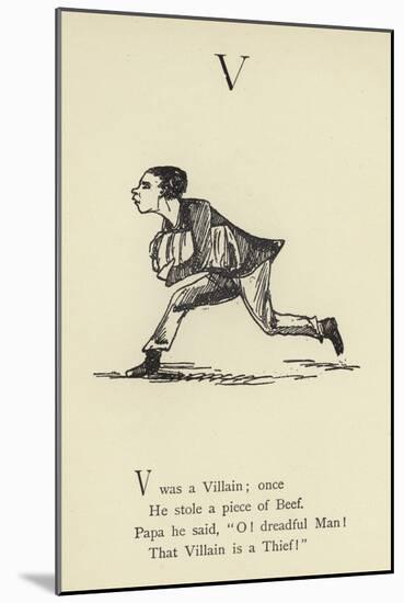 The Letter V-Edward Lear-Mounted Giclee Print